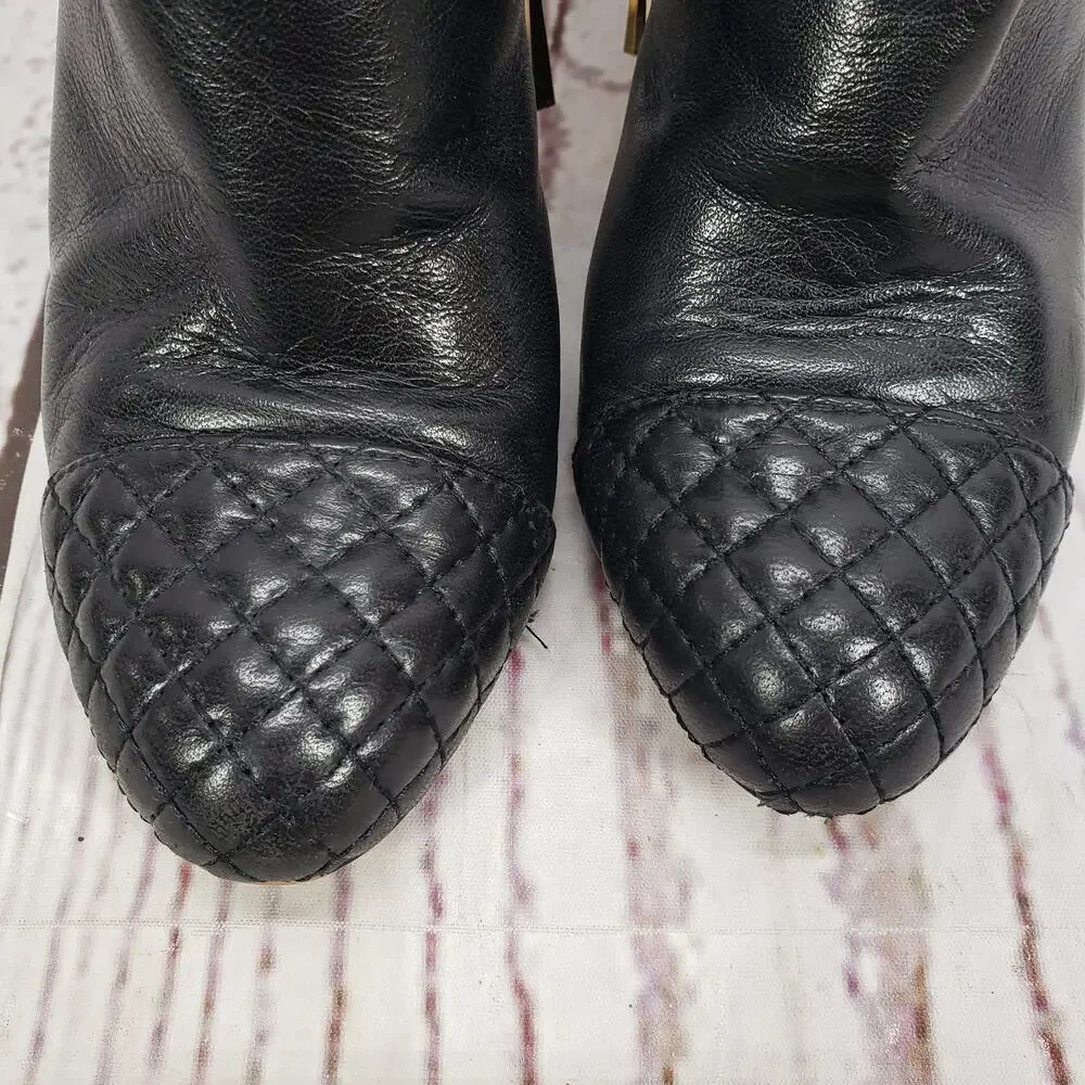 Vince Camuto Valentina Women's Black Leather Ankle Boots Size 6M